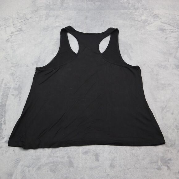 Mon Amour Shirt Womens Black Sleeveless Scoop Neck Racerback Graphic Tank Top - Picture 8 of 13
